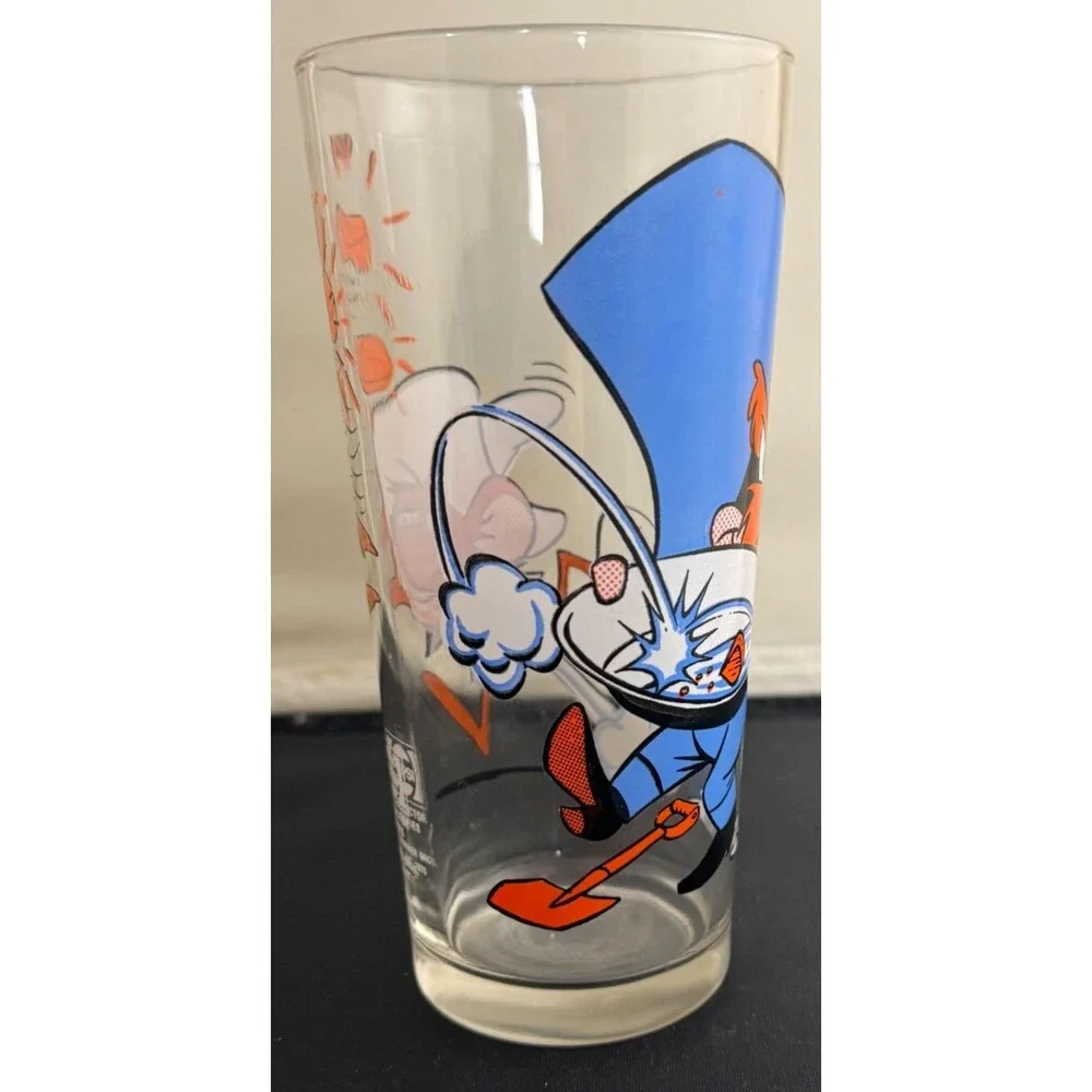 Yosemite Sam Speedy Gonzales Looney Tunes Pepsi Glass‎ Gold Panning Vintage USA